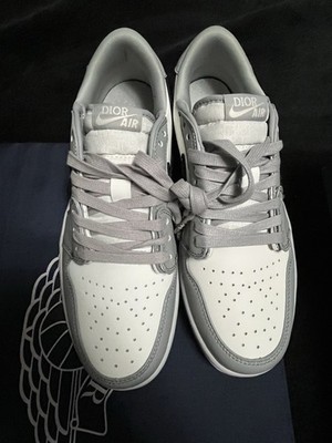 Size 10 - Dior x Air Jordan 1 Low Gray