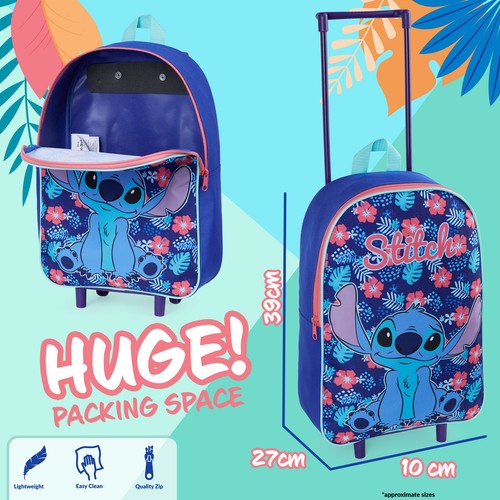 Disney Kinder Stitch Trolley Tasche Rollrucksack Schultasche Allover Print - Bild 4 von 6