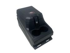 KEMIMOTO Bench Seat Center Console Armrest w/ Cup Holders Heavy Duty PP Lockable