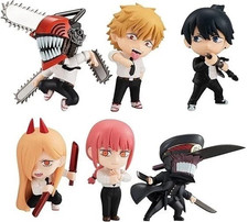 Chainsaw Man Motion Figure Set of 6 free shipping. no box. About 5 /12 inches.
