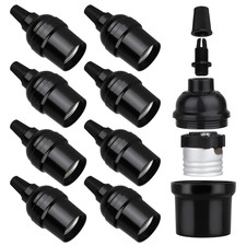 E26 E27 Light Sockets, 8 Packs Edison Period Retro Style Pendant Lamp Holder, Re