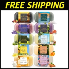 10-Piece Organic Bar Soap Set - Spa Gift for Men & Women