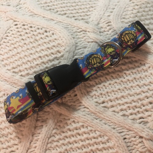 Rainbow Brite Dog Collar Large Cartoon 80s Cute Pet Cat Supplies Retro Ooak - Picture 2 of 6