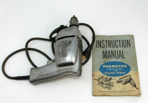 Dormeyer Electric Drill Model 210 w\ Metal Case Vintage Matched-Craft Power Tool - Picture 2 of 9