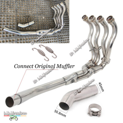 For Suzuki GSXR 600 750 2011-2023 Full System Exhaust Header Mid Link Pipe 51mm