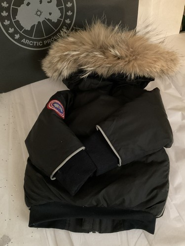 CANADA GOOSE ELIJAH DOWN JACKET COYOTE FUR Kids Unisex 6-12 Months - Picture 3 of 9