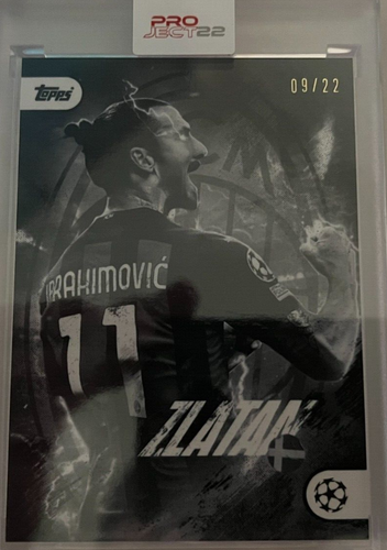 Topps Project 22 Artista Zlatan Ibrahimovic por Che Heijnen Negro Paralelo 9/22 SP - Imagen 1 de 3