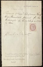 Henry Hawley Smart (author) signed copyright certificate