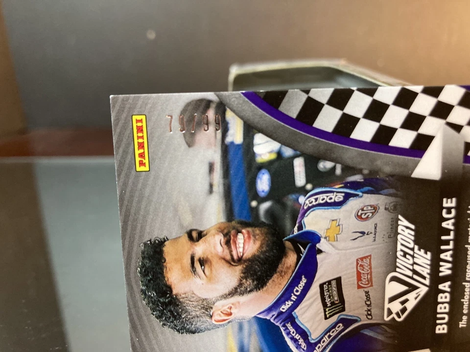 Bubba Wallace Panini Victory Race Ready Race-Used Sheetmetal 2018 Card 2 Colors - Image 3 of 3