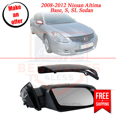 Kool Vue NS114ER-S Mirror Power Glass Right Side for Nissan Altima Sedan