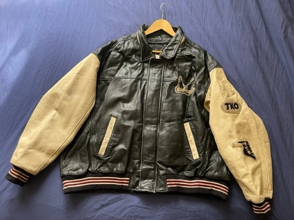 Leather bomber cheap jacket ebay