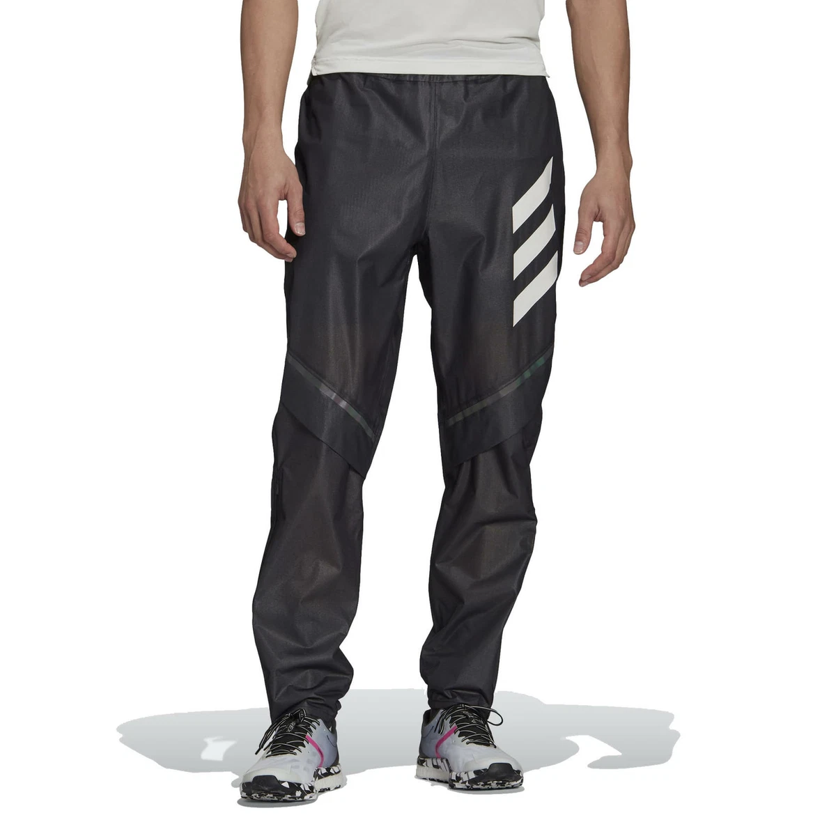 PANTALON IMPERMEABLE PLUIE DE TRAIL RUNNING HOMME NOIR