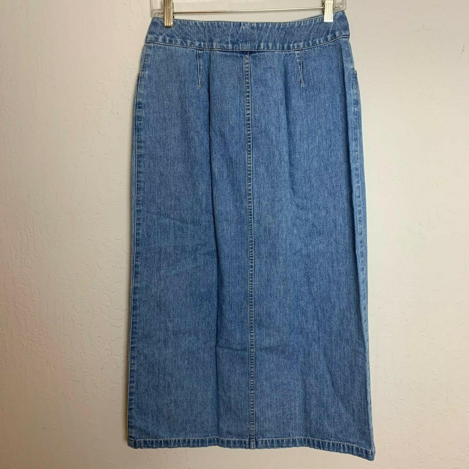 Vintage Liz Claiborne 6 Long Embellished Blue Den… - image 2