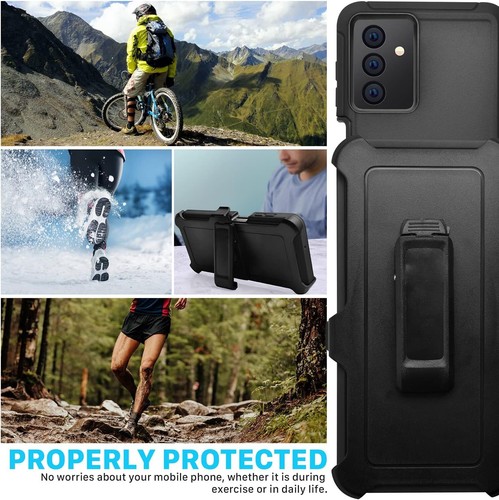 Per Samsung A02S A03S A04S A12 A13 A24 A32 A34 A35 A52 custodia antiurto clip da cintura - Foto 6 di 15