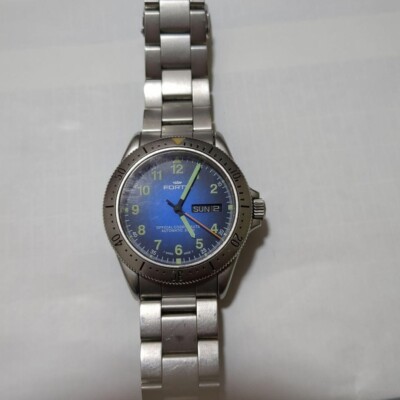 FORTIS Cosmonauts Day-Date 610.22.158 Automatic 200m Diver Blue Dial Steel Watch