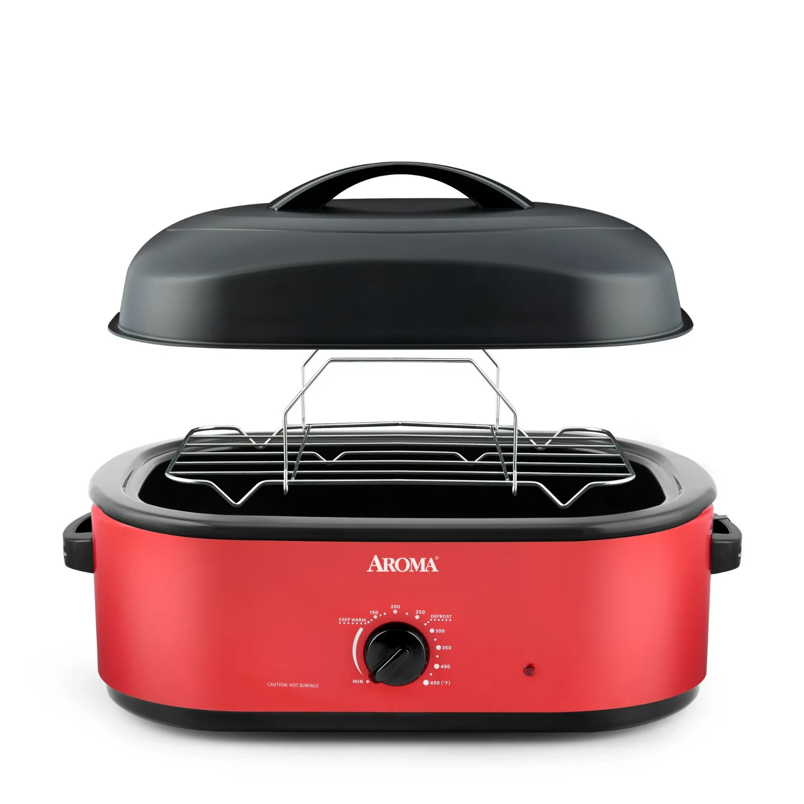 Aroma® 18Qt. Electric Roaster Oven with Metal Inner Rack Red eBay