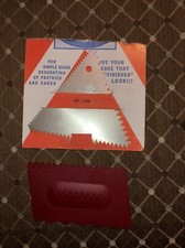 2 Cake Scraper Comb Edge Scraper Baking Decorating Edger Vintage Tupperware