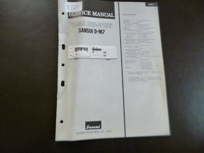 Original Service Manual Schaltplan Sansui D-M7