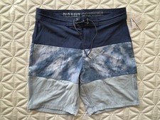 NWT Men's Old Navy California Swim Board Shorts Trunks Size 34 Blue Gray UPF 40