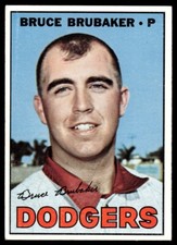 1967 Topps Bruce Brubaker Los Angeles Dodgers #276 ^