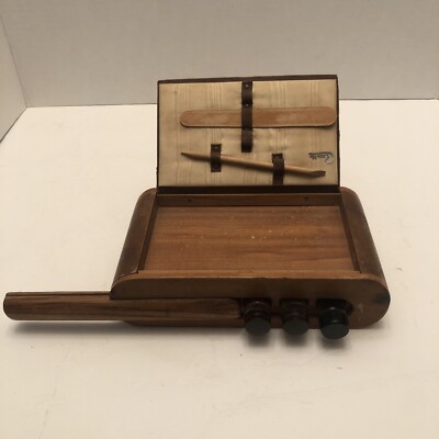 Vintage Clauss Manicure Pedicure Kit Set Wooden 7  X 4 1/4 x 2  USA.