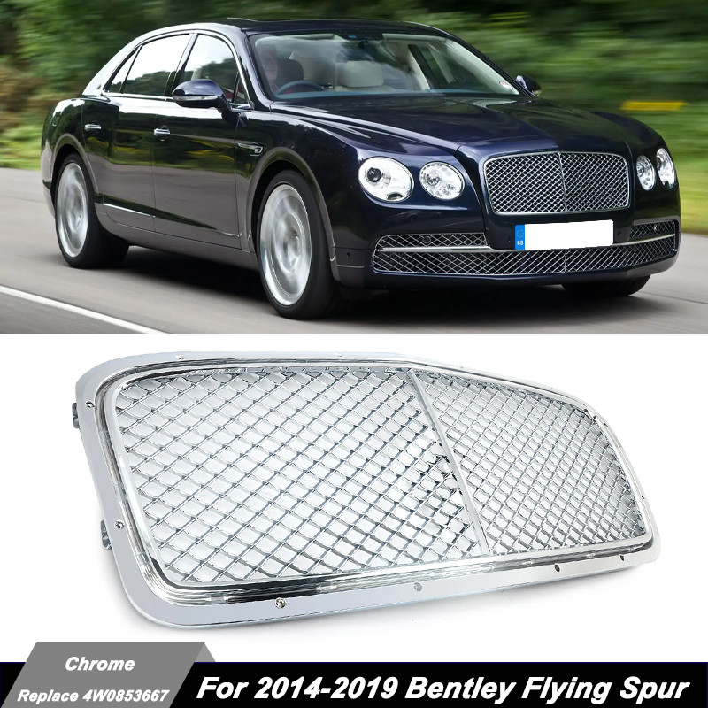 For 2014-2019 Bentley Flying Spur Front Bumper Grille Chrome Front Upper Grill