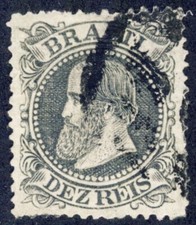 BRAZIL 1882-84 SC 82 VF Perf 14 used (reperf?) scv $25.00  *Bay Stamps*