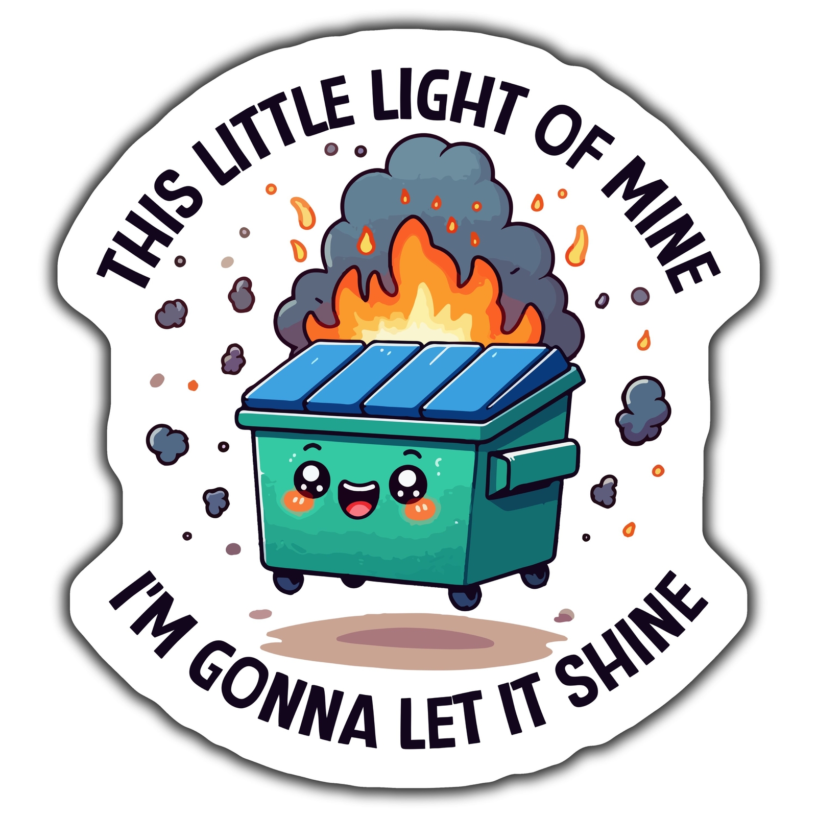 FUNNY WATERPROOF Magnet FOR LAPTOP, WATER BOTTLE, SKATEBOARD