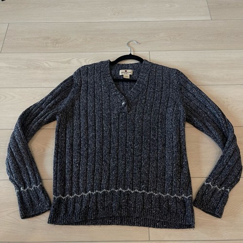 Woolrich Devan Henley Wollmischung Pullover in Schwarz Meliert Damen Medium - Bild 1 von 10