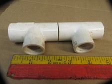 PVC TEE 1/2x1/2x1/2 PIPE FITTING 2 PIECES NOS UNUSED LASCO SCHED 40 # C401-005