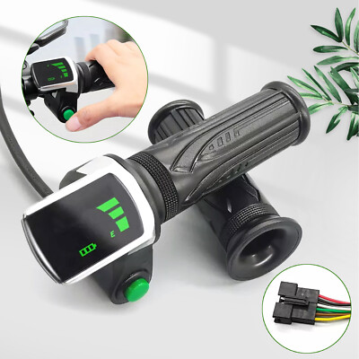 Manopola Acceleratore Per Ebike - Twist Grip 36V Con LED E Chiave, Per Scooter E Bici Elettriche
