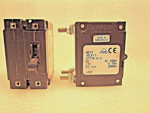 AIRPAX NETZ IELK11-27776-6-V 250V 4.75A CIRCUIT BREAKER SWITCH AIRCRAFT - 第 1/3 張圖片