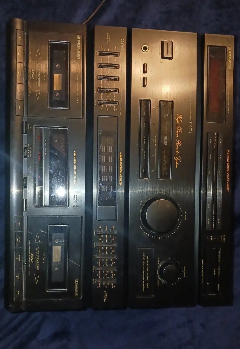 pioneer Home Theater Receiver Rx-731 double cassette deck VTG Radio | eBay
