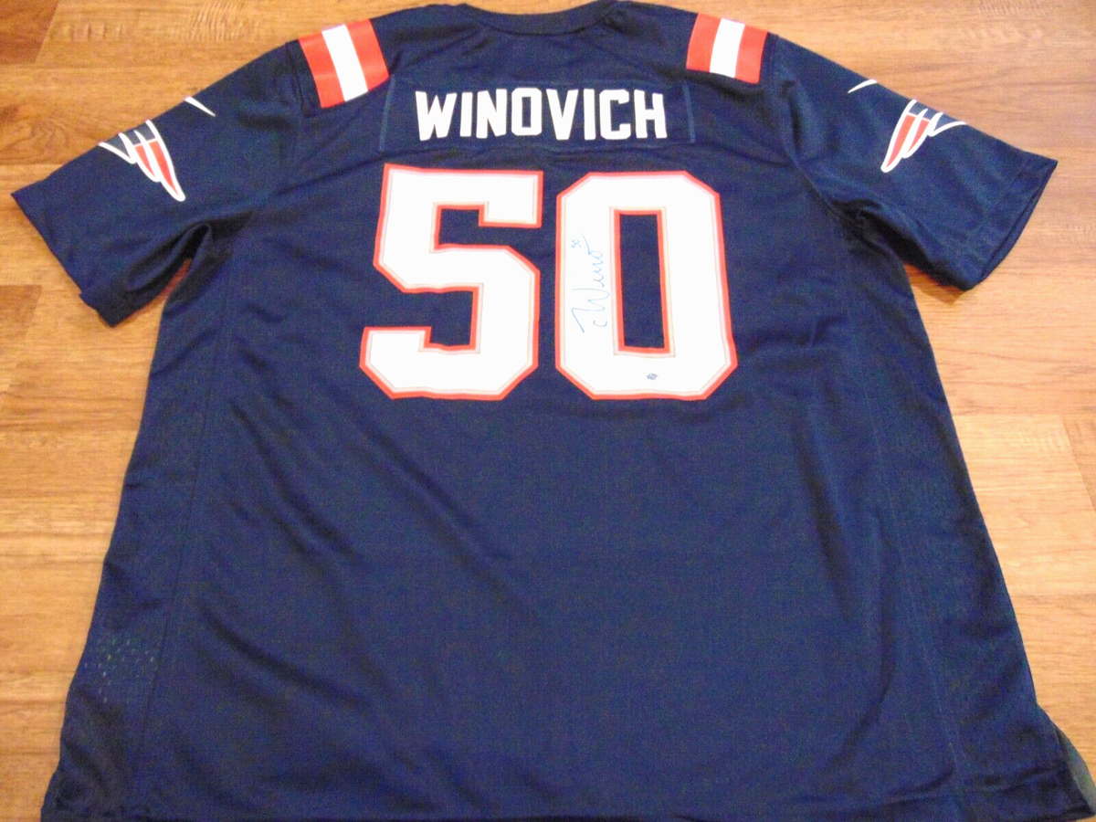 NIKE NFL NEW ENGLAND PATRIOTS CHASE WINOVICH AUTOGRAPHED JERSEY