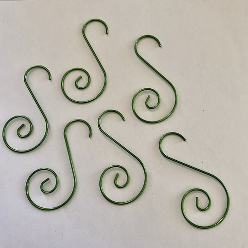Spiraldraht Ornament Haken 2" Weihnachtsbaum 40 Aufhänger grüne Farbe Urlaub - Bild 5 von 6