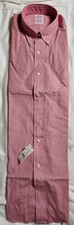 Brooks Brothers Dress Shirt Button Up Mens Size 16 - 32 Color Red Long Sleeve