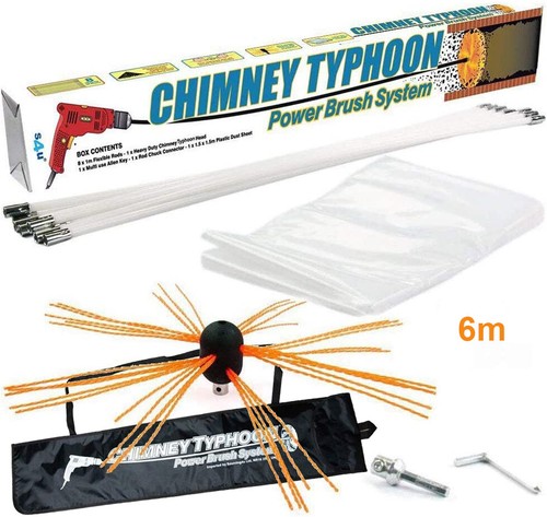 Flexible Chimney Sweep Set DIY Flue Sweeping Brush and Rod Kit Chimney Typhoon - Picture 15 of 36