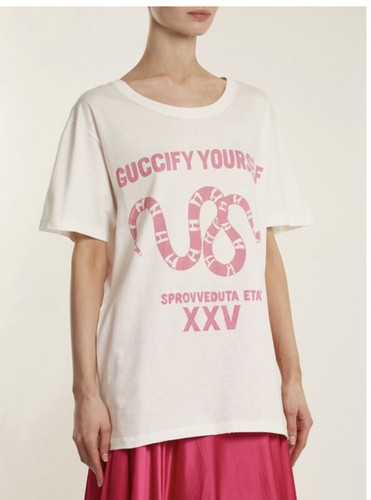 Rare Gucci Women's Authentic Guccify Yourself Print Cotton Jersey T-shirt S  | eBay