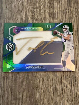 2020 Elements JACOB EASON Rookie Neon Signs Green Patch Auto /15 #RNS-JE RPA SSP
