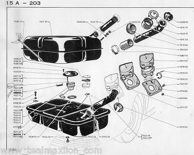 Joint de tubulure de remplissage de réservoir Peugeot 203 403 U8