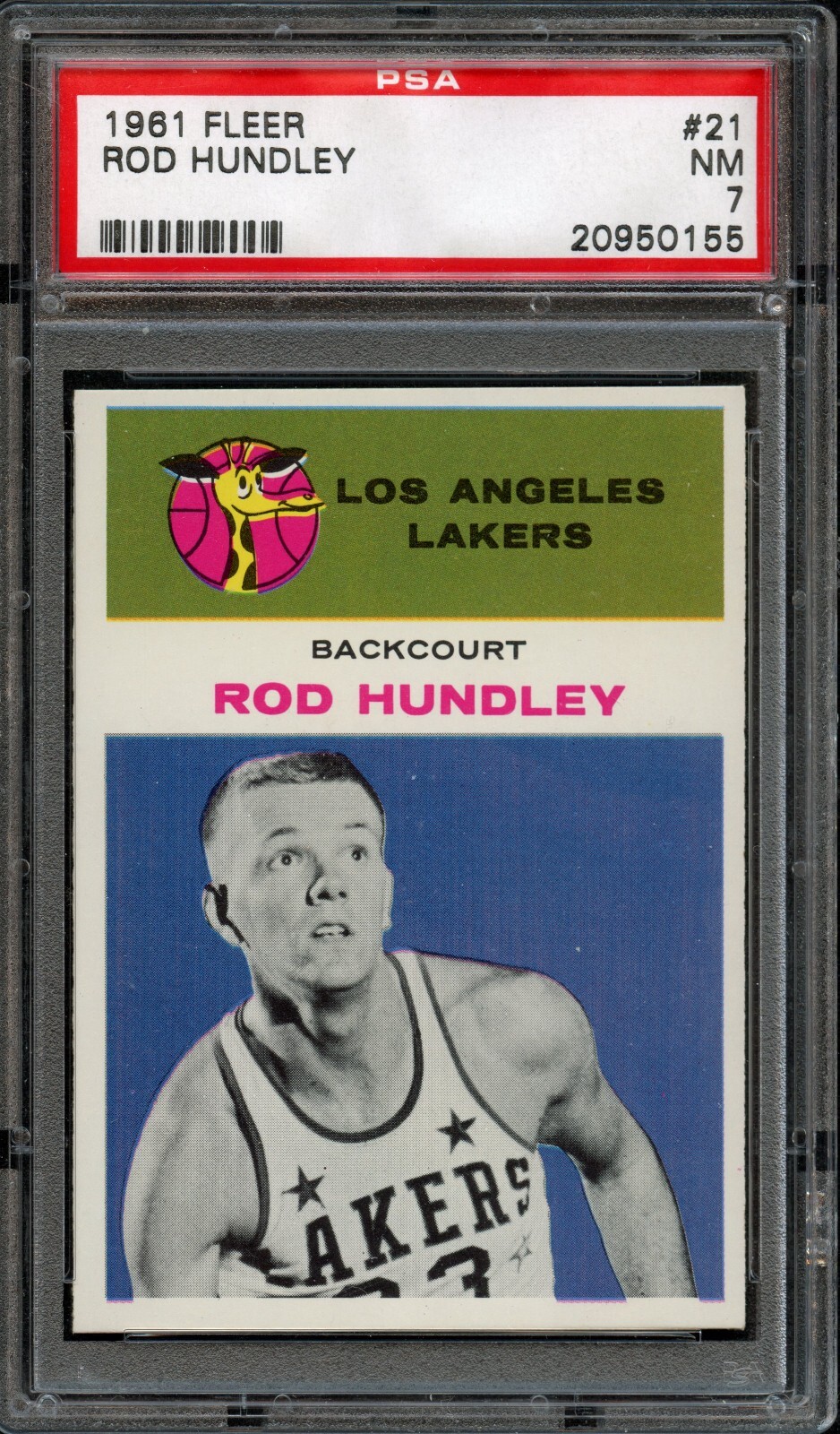 BK - 1961 Fleer - #21 - Rod Hundley - PSA 7 - NM
