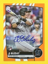 2023 Topps Big League JJ Bleday RC #177, Electric Orange Autograph Miami Marlins