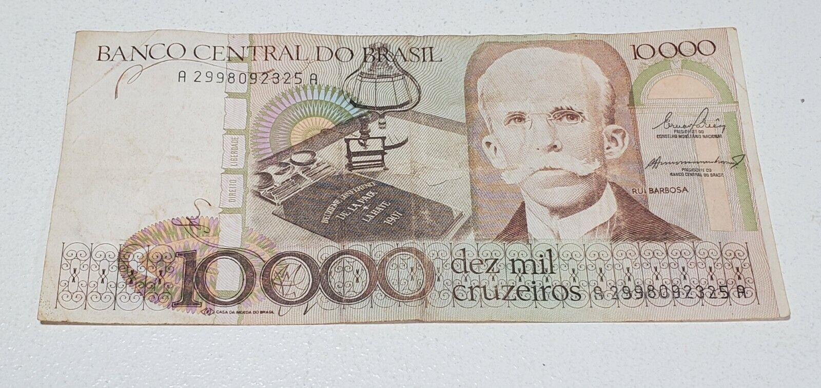 BRAZIL-BANCO CENTRAL DO BRASIL 50,000 CINQUENT MIL CRUZEIROS *9751A PAPER  MONEY