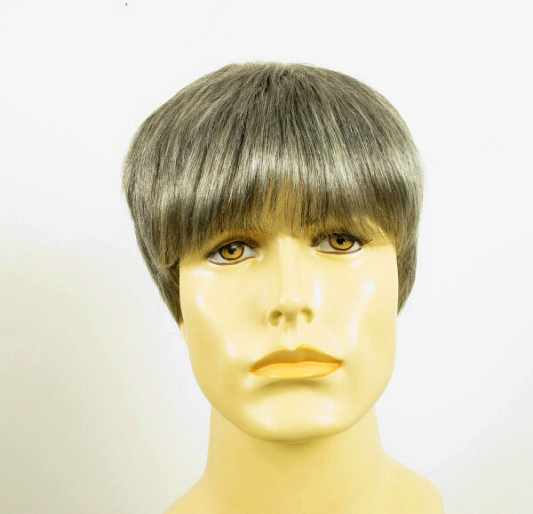 Perruque en cheveux naturels gris pour homme ALAN 44