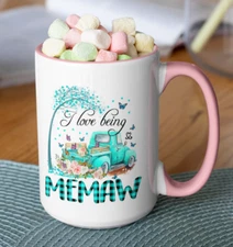 Memaw Coffee Mug I Love Being Memaw Mug Christmas Gift 