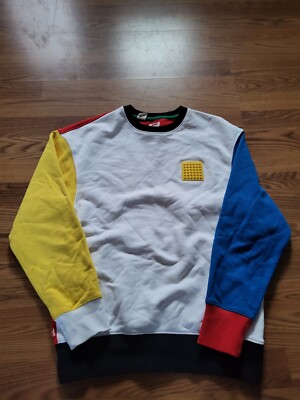 Retro Levi's Levi Strauss White Multicolor Block Lego Sweatshirt