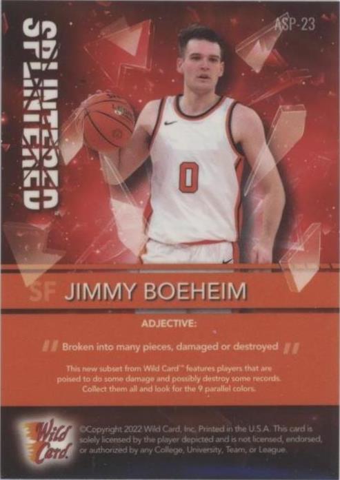 2021-22 Wild Card Alumination - Jimmy Boeheim #ASP-23