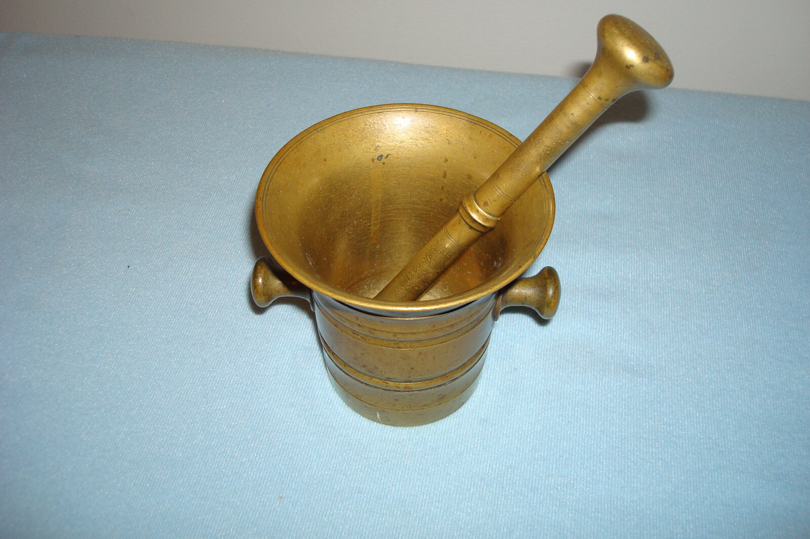 Antique Brass Mortar & Pestle eBay