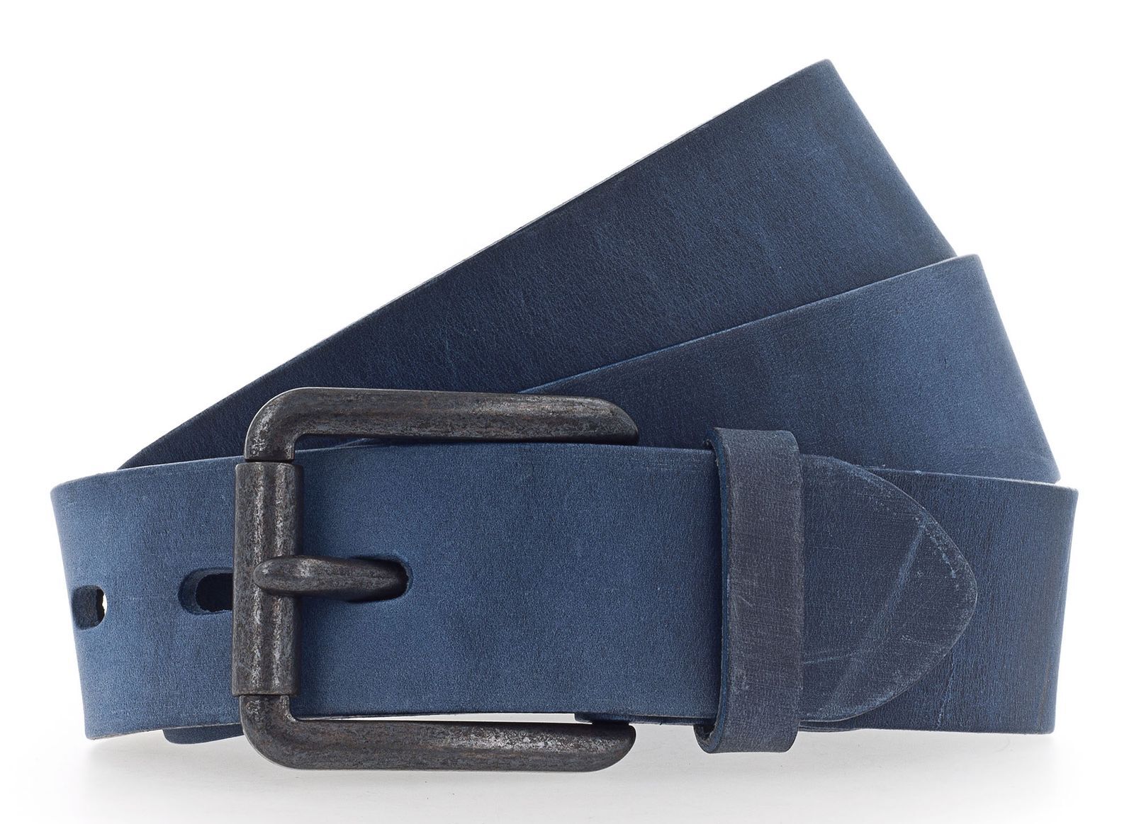 Vanzetti 40mm Full Leather Belt W115 Dark Jeans Blue
