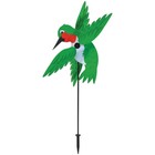 16"w BABY HUMMINGBIRD Bird WhirliGig Ground Wind SPINNER garden décor, ITB-2562